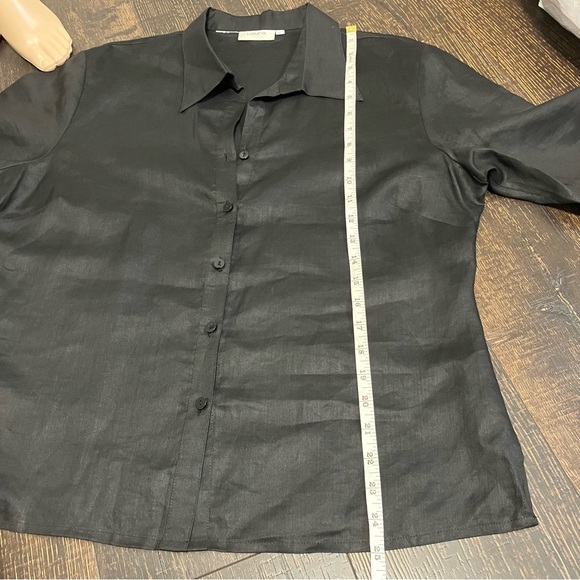 Laura | Black Button-Up sheer Top - Picture 7 of 9